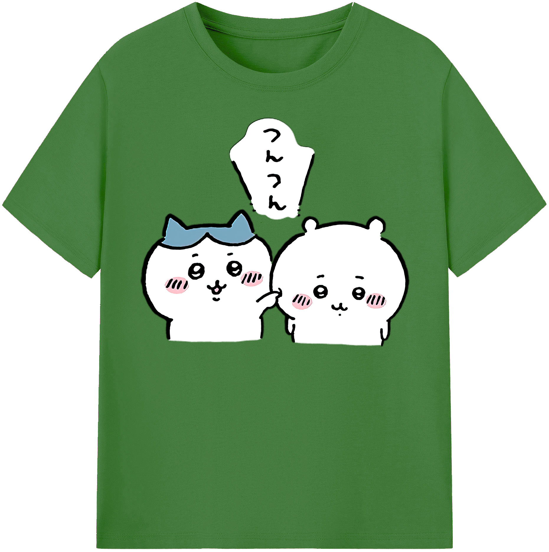 （画像用） ちいかわ ちいかわ Chii-kawa chiikawa レディースカジュアルプリントTシャツ（綿100％）
